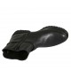 Stivaletto da donna in pelle nera con cerniera, fibbia e bottone a pressione tacco 3 - Misure disponibili: 33, 34, 42, 43, 45