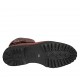 Bottines pour femmes en cuir imprimé rouge avec fermeture éclair, boucle et bouton-pression talon 3 - Pointures disponibles:  33, 34, 42, 43, 45