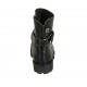 Woman's ankle boot in black patent leather with zipper, buckle and snap button heel 3 - Available sizes:  33, 42, 43, 44, 45