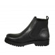 Damenstiefelette mit Gummibändern aus schwarzem Leder Absatz 3 - Verfügbare Größen:  33, 34, 42, 43, 44, 45