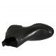 Woman's ankle boot with elastic bands in black leather heel 3 - Available sizes:  33, 34, 42, 43, 44, 45