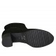 Botines para mujer con cremallera, plantilla extraible y botones en gamuza negra tacon 5 - Tallas disponibles:  31, 32, 33, 34, 42, 43, 44, 45