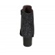 Stivaletto da donna con cerniera e plantare estraibile in camoscio nero e stampato maculato grigio tacco 5 - Misure disponibili: 31, 32, 33, 34, 43, 44, 45