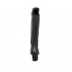 Woman's boot with zipper, elastic band and removable insole in black leather heel 5