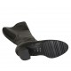 Stivale da donna con cerniera, elastico e plantare estraibile in pelle nera tacco 5 - Misure disponibili: 31, 32, 33, 34, 42, 43, 44, 45