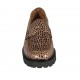 Mocasín para mujer en piel imprimida color cuero tacon 3 - Tallas disponibles:  32, 33, 34, 42, 43, 44, 45