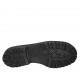 Woman's mocassin in black printed leather heel 3