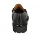 Woman's mocassin with zipper accessory in black printed leather heel 3 - Available sizes:  32, 33, 34, 42, 43, 44, 45