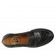 Woman's mocassin with zipper accessory in black printed leather heel 3