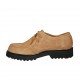 Woman's laced derby shoe in tan-colored suede heel 3 - Available sizes:  32, 33, 34, 42, 43, 44, 45
