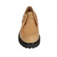 Scarpa stringata derby da donna in camoscio color cuoio tacco 3 - Misure disponibili: 32, 33, 34, 42, 43, 44, 45