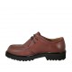 Chaussure derby à lacets pour femmes en cuir marron clair talon 3 - Pointures disponibles:  32, 33, 34, 43, 44, 45