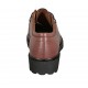 Woman's laced derby shoe in light brown leather heel 3 - Available sizes:  32, 33, 34, 43, 44, 45