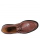 Woman's laced derby shoe in light brown leather heel 3 - Available sizes:  32, 33, 34, 43, 44, 45