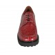 Scarpa derby stringata da donna in pelle stampata rossa tacco 3 - Misure disponibili: 32, 33, 34, 42, 43, 44, 45