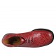Scarpa derby stringata da donna in pelle stampata rossa tacco 3 - Misure disponibili: 32, 33, 34, 42, 43, 44, 45