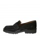 Mocassin pour femmes avec accessoire en daim noir talon 3 - Pointures disponibles:  32, 34, 42, 43, 44, 45