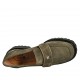 Mocassino da donna con accessorio in camoscio verde tacco 3 - Misure disponibili: 32, 33, 34, 42, 43, 44, 45