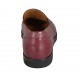 Woman's mocassin in maroon leather heel 2
