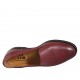 Woman's mocassin in maroon leather heel 2