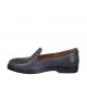 Mocasín para mujer en piel azul tacon 2 - Tallas disponibles:  33, 34, 42, 43, 45