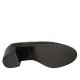 Scarpa derby stringata da donna in pelle nera tacco 6 - Misure disponibili: 32, 33, 34, 42, 43, 44, 45, 46