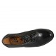 Scarpa derby stringata da donna in pelle nera tacco 6 - Misure disponibili: 32, 33, 34, 42, 43, 44, 45, 46