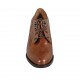Damenderbyschuh mit Schnürsenkeln aus hellbraunem Leder Absatz 6 - Verfügbare Größen:  32, 33, 34, 42, 43, 44, 45, 46