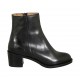 Bottines pour femmes en cuir noir avec fermeture éclair talon 5 - Pointures disponibles:  32, 33, 34, 42, 43, 44, 45