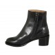 Bottines pour femmes en cuir noir avec fermeture éclair talon 5 - Pointures disponibles:  32, 33, 34, 42, 43, 44, 45