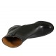 Bottines pour femmes en cuir noir avec fermeture éclair talon 5 - Pointures disponibles:  32, 33, 34, 42, 43, 44, 45