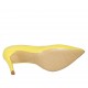 ﻿Woman's pointy pump in yellow patent leather heel 9