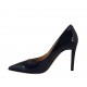 ?Woman's pointy pump in dark blue patent leather heel 9 - Available sizes:  31, 32, 33, 34, 42, 43, 44, 45, 46
