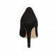 ﻿Women's pointy pump in black suede heel 9