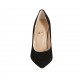 ?Escarpin pour femmes à bout pointu en daim noir avec talon 9 - Pointures disponibles:  31, 32, 33, 34, 42, 43, 44, 45, 46, 47