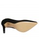 ?Escarpin pour femmes à bout pointu en daim noir avec talon 9 - Pointures disponibles:  31, 32, 33, 34, 42, 43, 44, 45, 46, 47