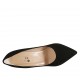 ﻿Women's pointy pump in black suede heel 9