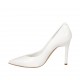 ?Spitzer Damenpumpschuh aus weissem Leder Absatz 9 - Verfügbare Größen:  31, 32, 33, 34, 42, 43, 44, 47