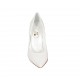 ?Woman's pointy pump shoe in white leather heel 9 - Available sizes:  31, 32, 33, 34, 42, 43, 44, 47