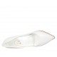 ?Woman's pointy pump shoe in white leather heel 9 - Available sizes:  31, 32, 33, 34, 42, 43, 44, 47