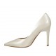 ?Woman's pointy pump in pearled ivory leather heel 9 - Available sizes:  31, 32, 33, 34, 42, 43, 44, 45, 46, 47