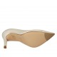 ?Woman's pointy pump in pearled ivory leather heel 9 - Available sizes:  31, 32, 33, 34, 42, 43, 44, 45, 46, 47