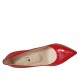 ?Zapato de salon para mujer en charol rojo tacon 9 - Tallas disponibles:  31, 32, 34, 42, 43