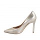 ?Escarpin élégant à bout pointu pour femmes en cuir lamé platine talon 9 - Pointures disponibles:  31, 32, 33, 34, 42, 43, 44, 46, 47