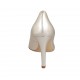?Escarpin élégant à bout pointu pour femmes en cuir lamé platine talon 9 - Pointures disponibles:  31, 32, 33, 34, 42, 43, 44, 46, 47