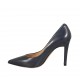 ?Escarpin à bout pointu pour femmes en cuir bleu foncé talon 9 - Pointures disponibles:  31, 33, 34, 42, 43, 44, 46