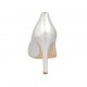 ?Eleganter spitzer Damenpump aus silberfarbenem laminiertem Leder Absatz 9 - Verfügbare Größen:  32, 33, 34, 42, 43, 44, 45, 46, 47