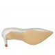 Decolté elegante a punta da donna in pelle laminata argento tacco 9 - Misure disponibili: 32, 33, 34, 42, 43, 44, 45, 46, 47