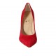 ?Escarpin à bout pointu pour femmes en daim rouge talon 9 - Pointures disponibles:  31, 32, 34, 42, 43, 44, 45, 46