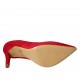 ?Zapato de salón puntiagudo en gamuza roja para mujer tacon 9 - Tallas disponibles:  31, 32, 34, 42, 43, 44, 45, 46